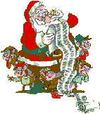 Weihnachtsmann mit Wunschzettel
