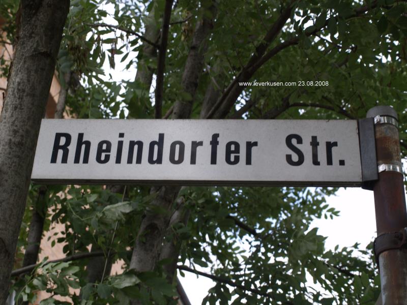 Foto der Rheindorfer Str.: Straßenschild Rheindorfer Str.