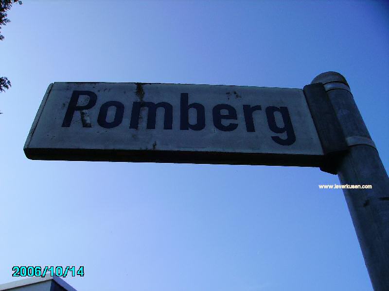 Romberg, Straßenschild