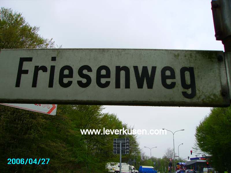 Foto der Friesenweg: Straßenschild Friesenweg