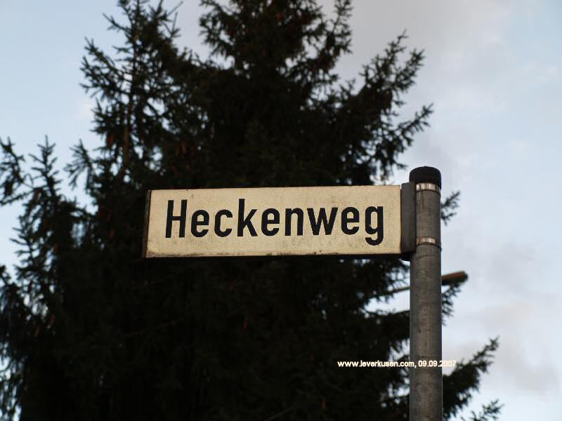 Foto der Heckenweg: Straßenschild Heckenweg