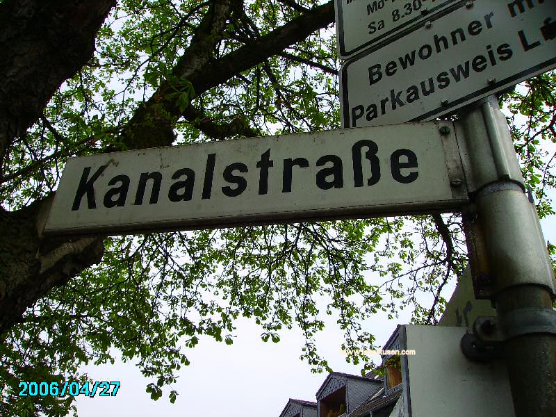 Foto der Kanalstr.: Straßenschild Kanalstr.