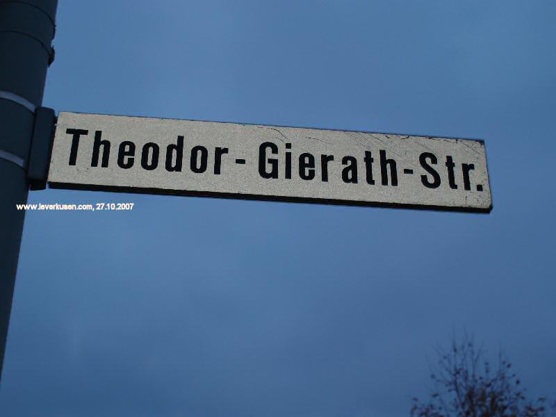 Straßenschild Theodor-Gierath-Str.
