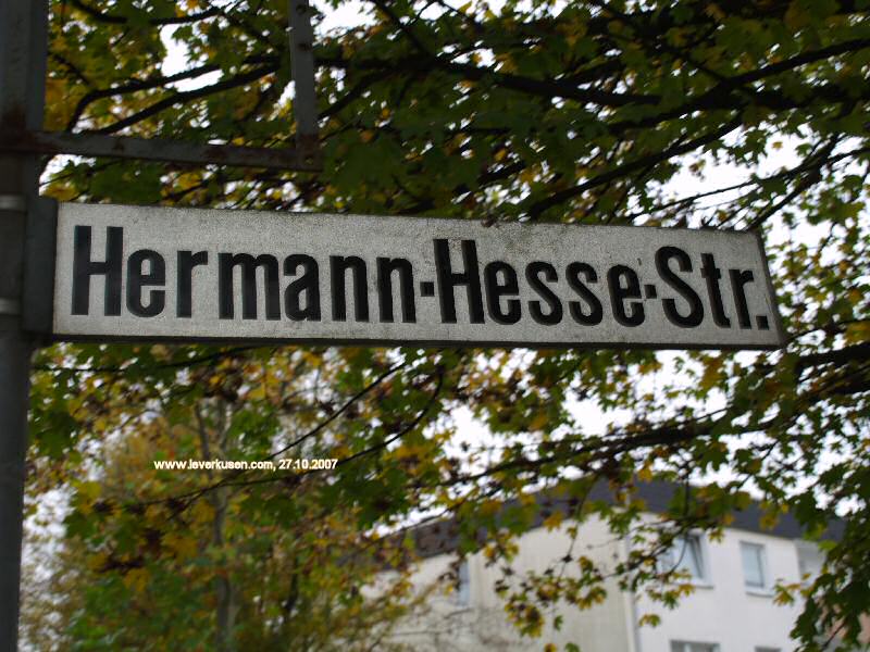 Foto der Hermann-Hesse-Str.: Straßenschild Hermann-Hesse-Str.