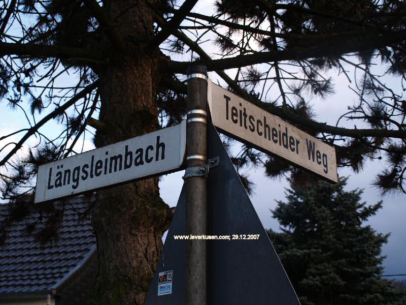Foto der Längsleimbach: Straßenschild Längsleimbach