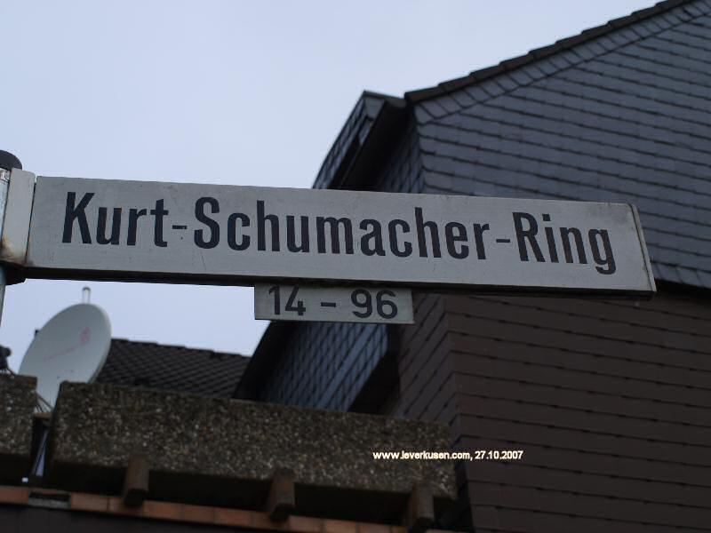 Foto der Kurt-Schumacher-Ring: Straßenschild Kurt-Schumacher-Ring