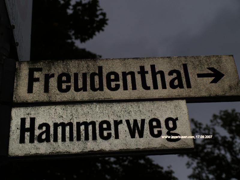 Hammerweg, Freudenthal, Straßenschild