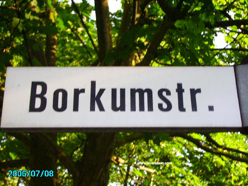Foto der Borkumstr.: Straßenschild Borkumstraße