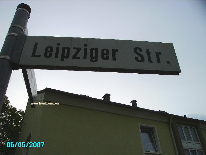 Foto der Leipziger Str.: Straßenschild Leipziger Straße