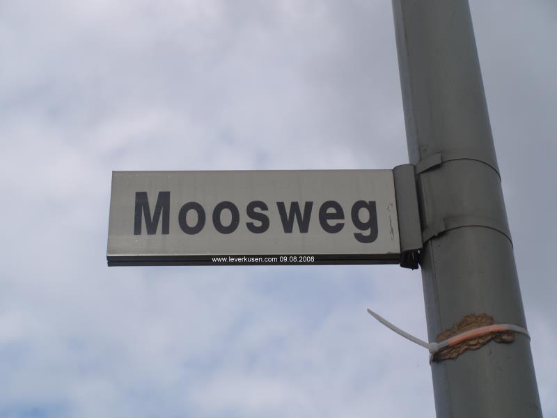 Foto der Moosweg: Straßenschild Moosweg