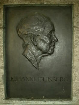 Johanna Duisberg, Grabplakette