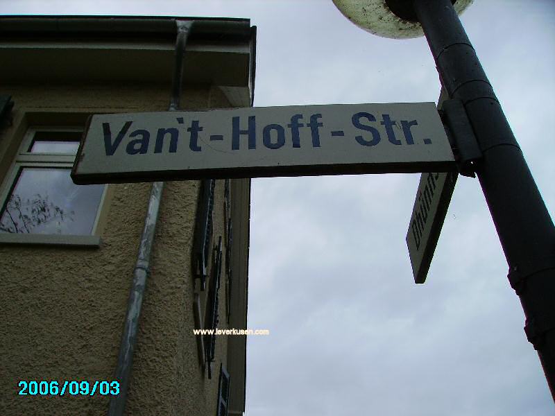 Foto der van´t-Hoff-Str.: Straßenschild van´t-Hoff-Straße