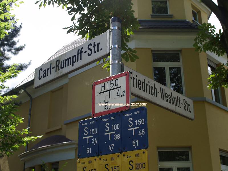 Foto der Friedrich-Weskott-Str.: Straßenschild Friedrich-Weskott-Str.