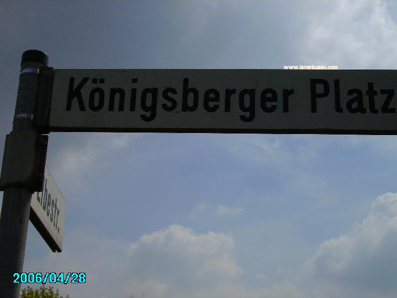 Straßenschild Königsberger Platz