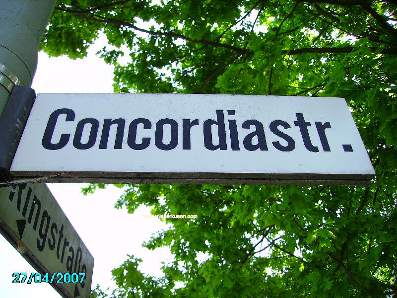 Foto der Concordiastr.: Straßenschild Concordiastraße