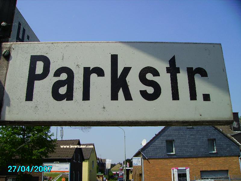 Foto der Parkstr.: Straßenschild Parkstraße