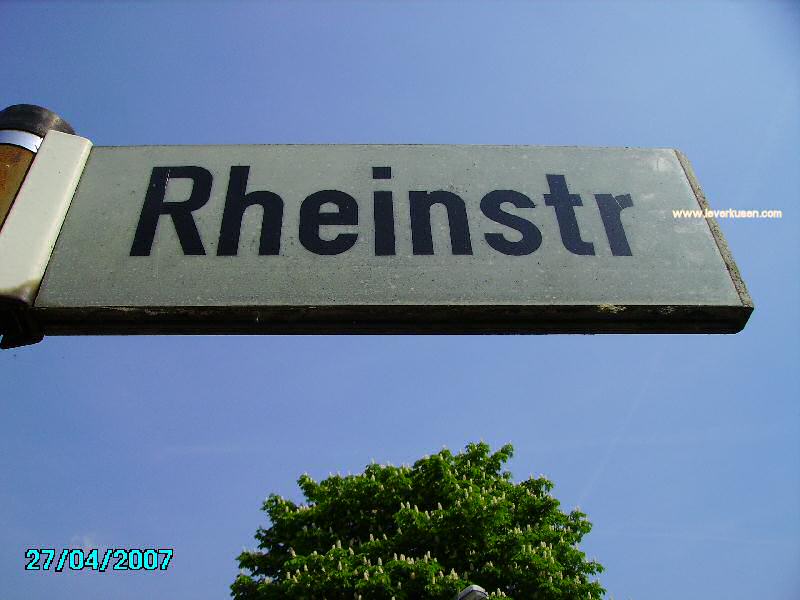 Foto der Rheinstr.: Straßenschild Rheinstraße