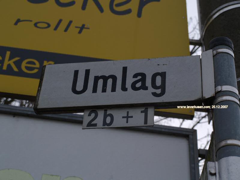 Foto der Umlag: Straßenschild Umlag