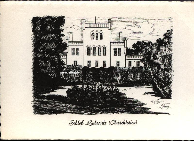 Zeichnung des Lubowitzer Schlosses