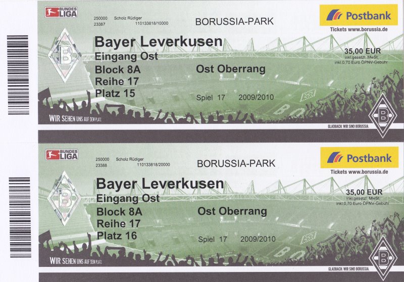 Leverkusen Gladbach Tickets