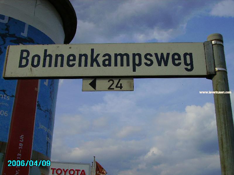 Foto der Bohnenkampsweg: Straßenschild Bohnenkampsweg