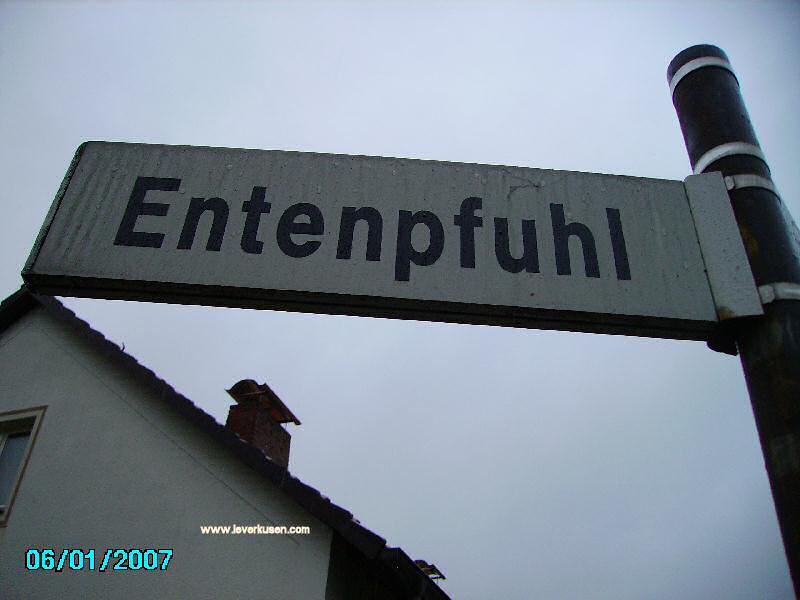 Foto der Entenpfuhl: Straßenschild Entenpfuhl