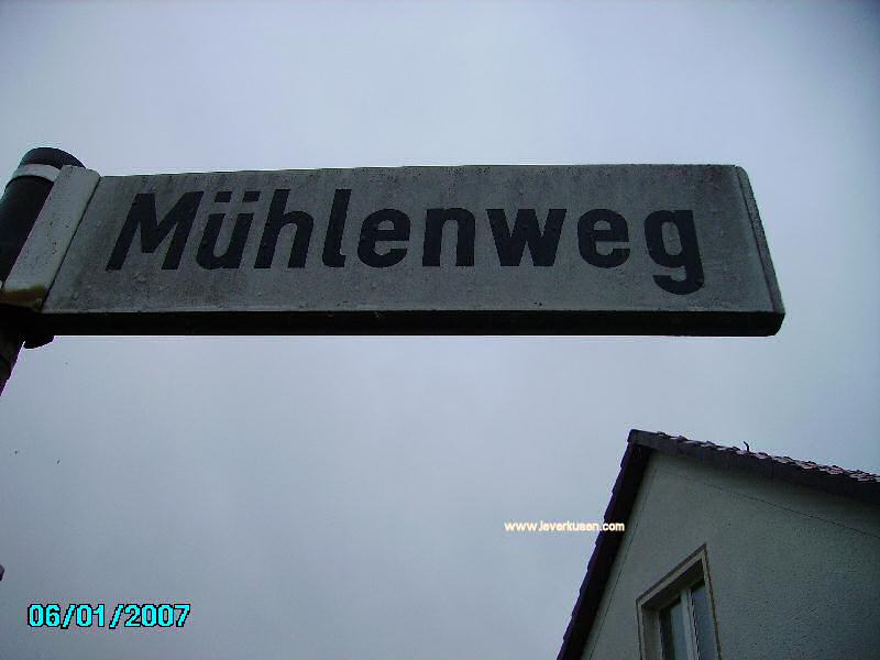 Foto der Mühlenweg: Straßenschild Mühlenweg