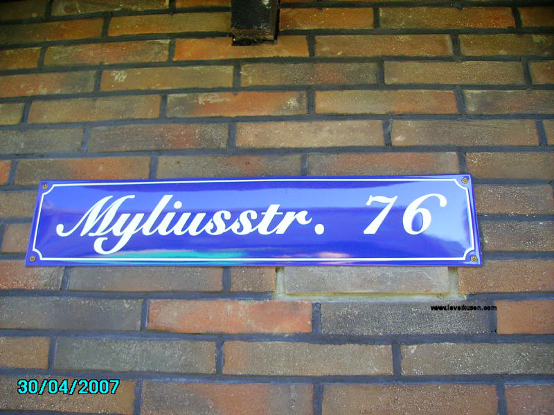 Foto der Myliusstr.: Straßenschild Myliusstraße