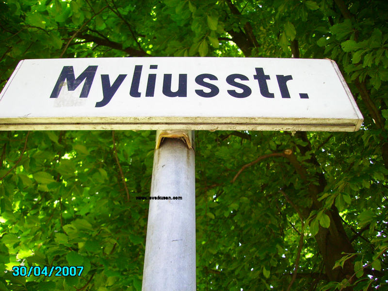 Foto der Myliusstr.: Straßenschild Myliusstraße