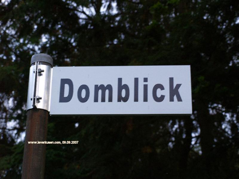 Foto der Domblick: Straßenschild Domblick