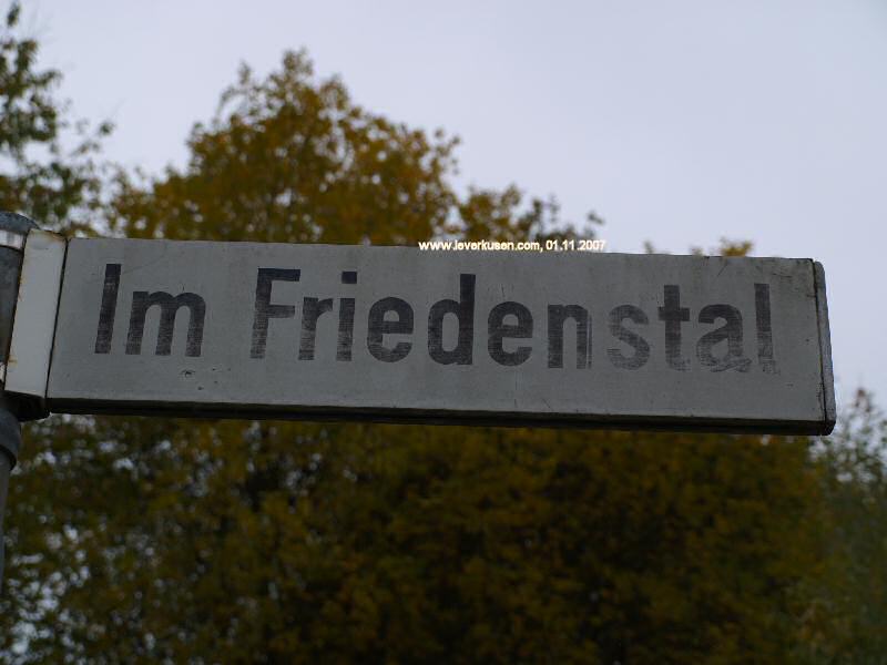 Foto der Im Friedenstal: Straßenschild Im Friedenstal