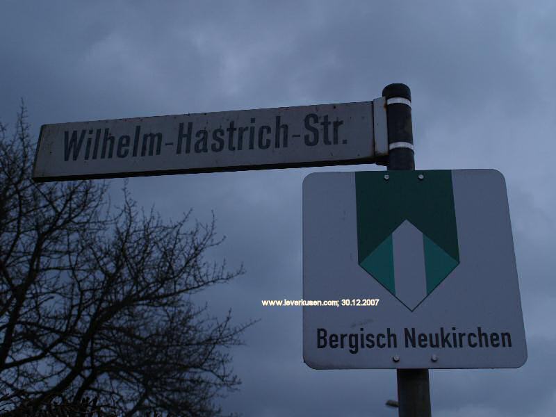 Foto der Wilhelm-Hastrich-Str.: Straßenschild Wilhelm-Hastrich-Str.