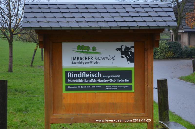 Imbacher Bauernhof, Schild