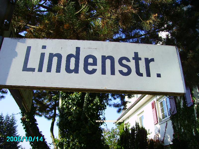 Foto der Lindenstr.: Straßenschild Lindenstraße