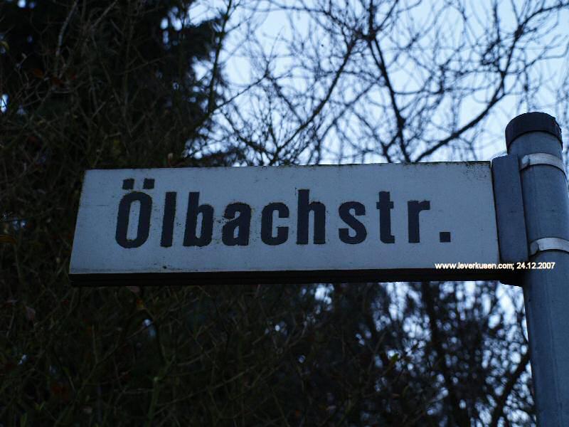 Straßenschild Ölbachstr.