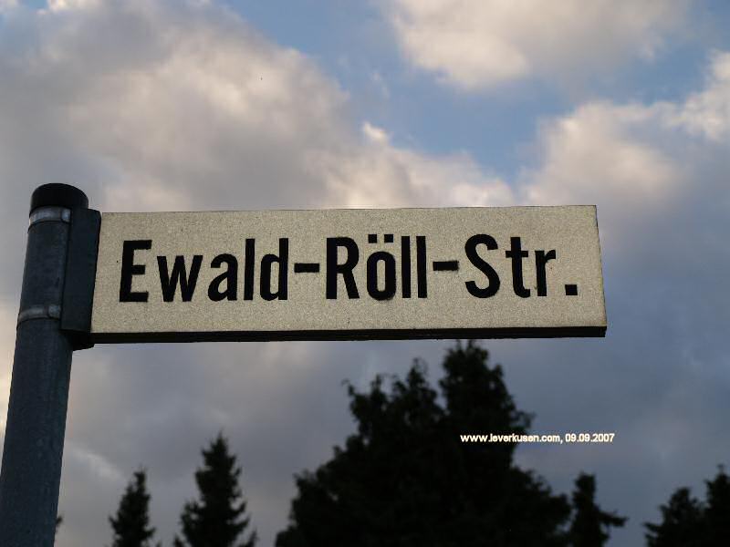 Foto der Ewald-Röll-Str.: Straßenschild Ewald-Röll-Str.