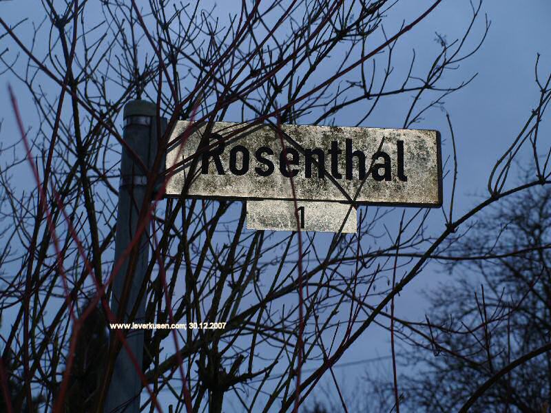 Foto der Rosenthal: Straßenschild Rosenthal