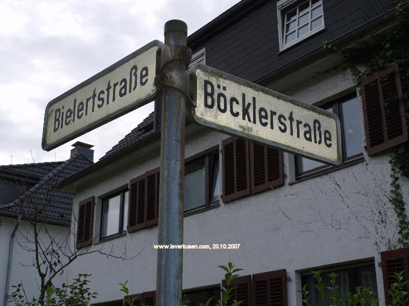 Foto der Böcklerstr.: Straßenschild Böcklerstr.