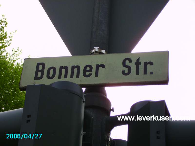 Straßenschild Bonner Straße