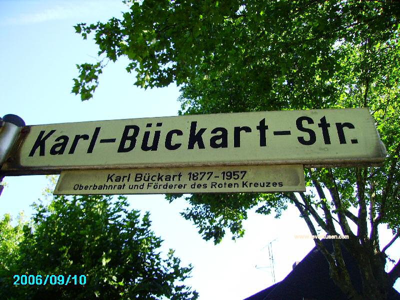 Straßenschild Karl-Bückart-Straße
