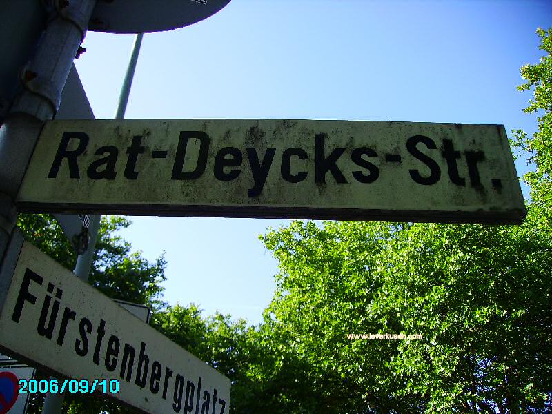 Straßenschild Rat-Deycks-Str.