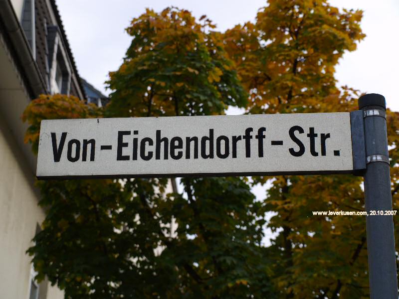 Straßenschild Von-Eichendorff-Str.