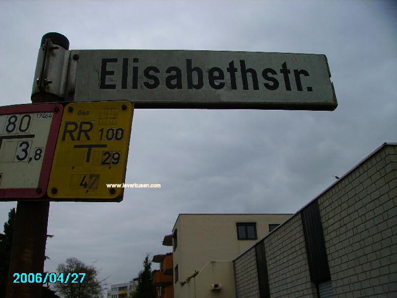 Foto der Elisabethstr.: Straßenschild Elisabethstr.