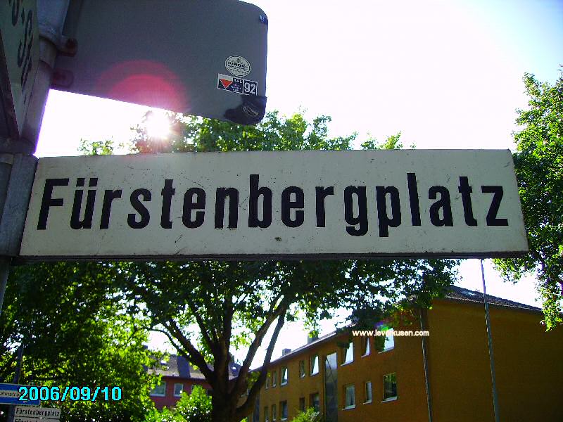 Straßenschild Fürstenbergplatz