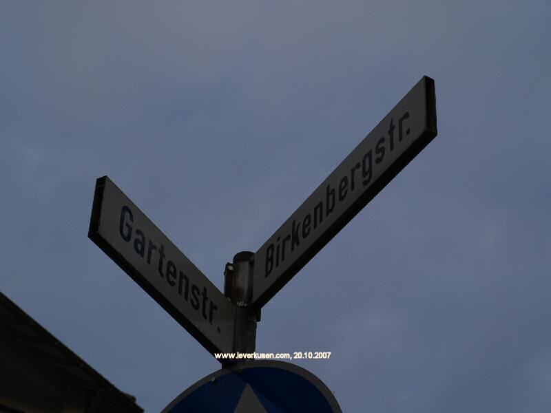 Foto der Gartenstr.: Straßenschild Gartenstr.