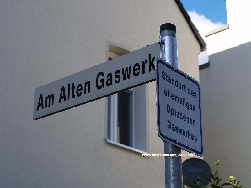 Foto der Am Alten Gaswerk: Straßenschild Am Alten Gaswerk