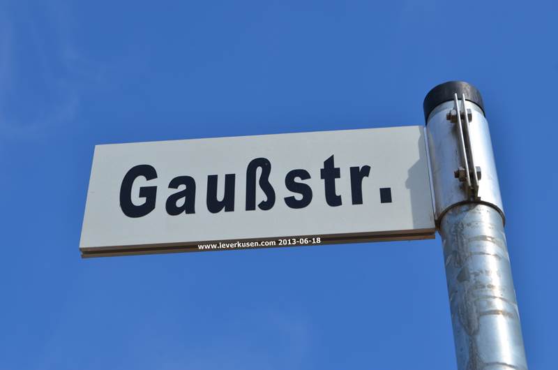 Foto der Gaußstraße: Gaußstr., Schild