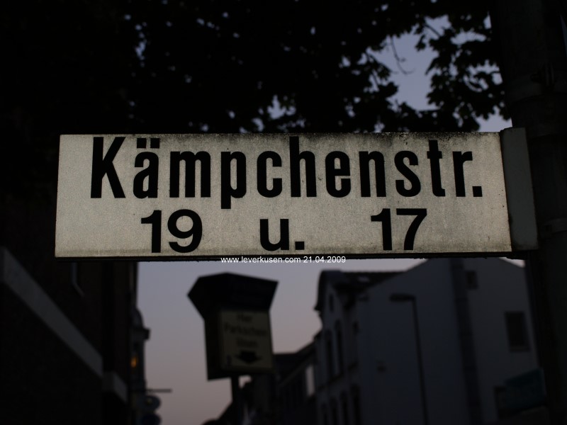 Foto der Kämpchenstr.: Straßenschild Kämpchenstr.