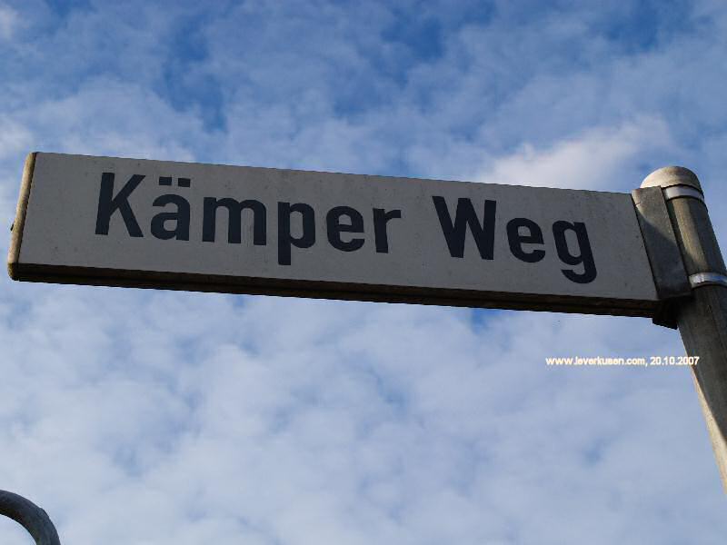 Foto der Kämper Weg: Straßenschild Kämper Weg