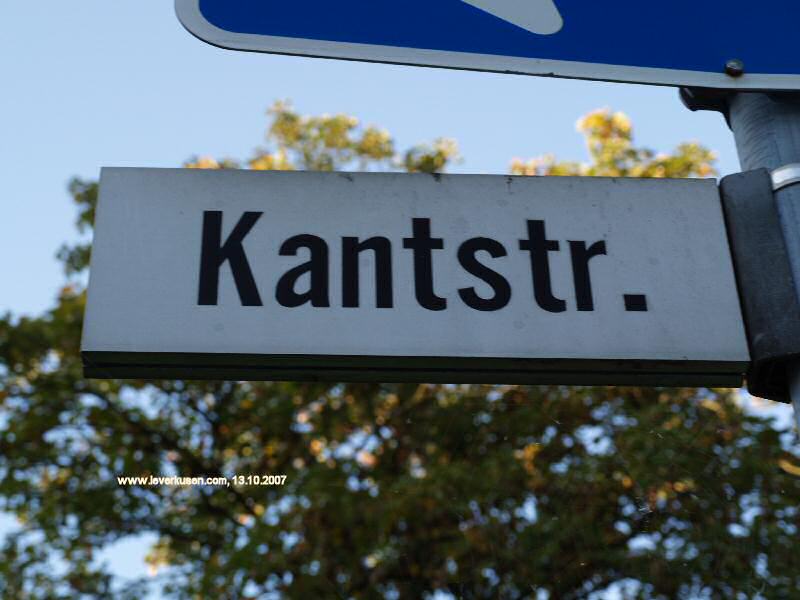 Foto der Kantstr.: Straßenschild Kantstr.